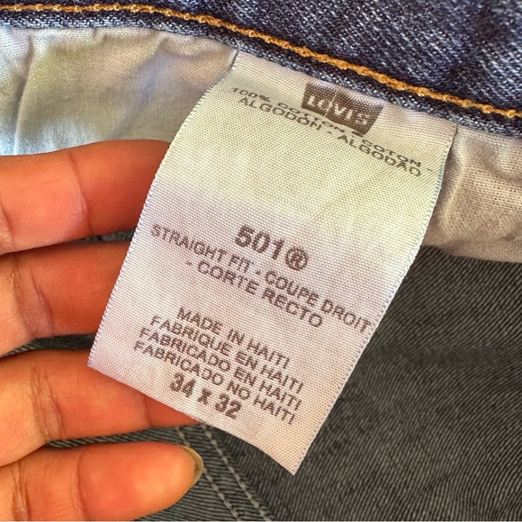Levi’s 501 Straight Fit Denim Jeans  34 X32 - Picture 6 of 6